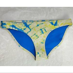 Triangl bikini bottom Medium Tie Dye Yellow Blue Neoprene Swimwear Summer Beach